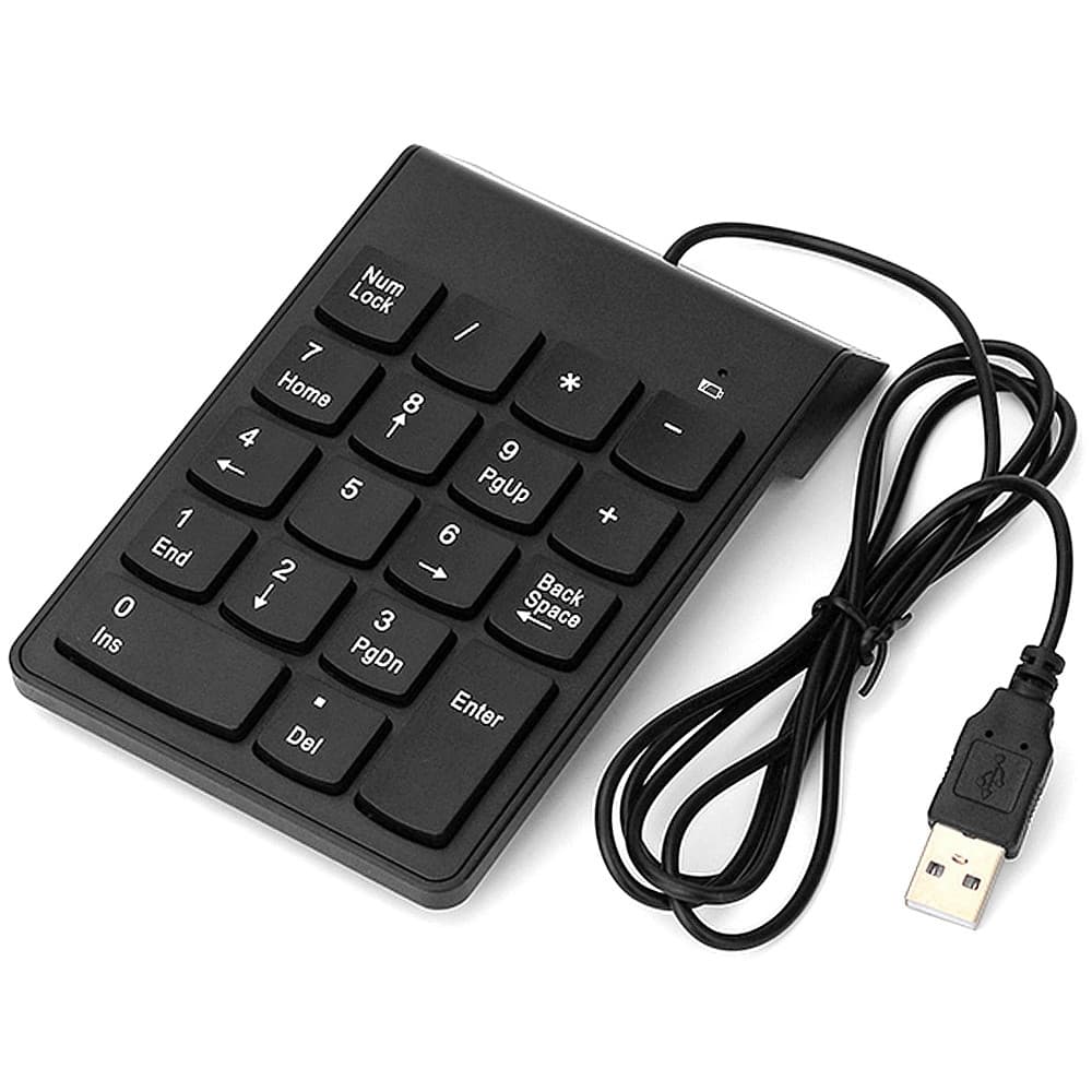 [Andoer.br] Teclado Numérico USB Com Fio 18 Teclas Mini Substituição De Digital Para iMac/Mac Pro/MacB