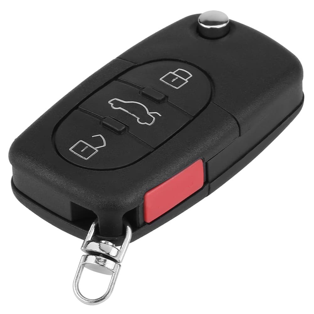 Chave De Controle Remoto , Inteligente Para Carro Preta Sem Cortes 4D0837231E Plástico À Prova De Desgaste 4 Botões Repa