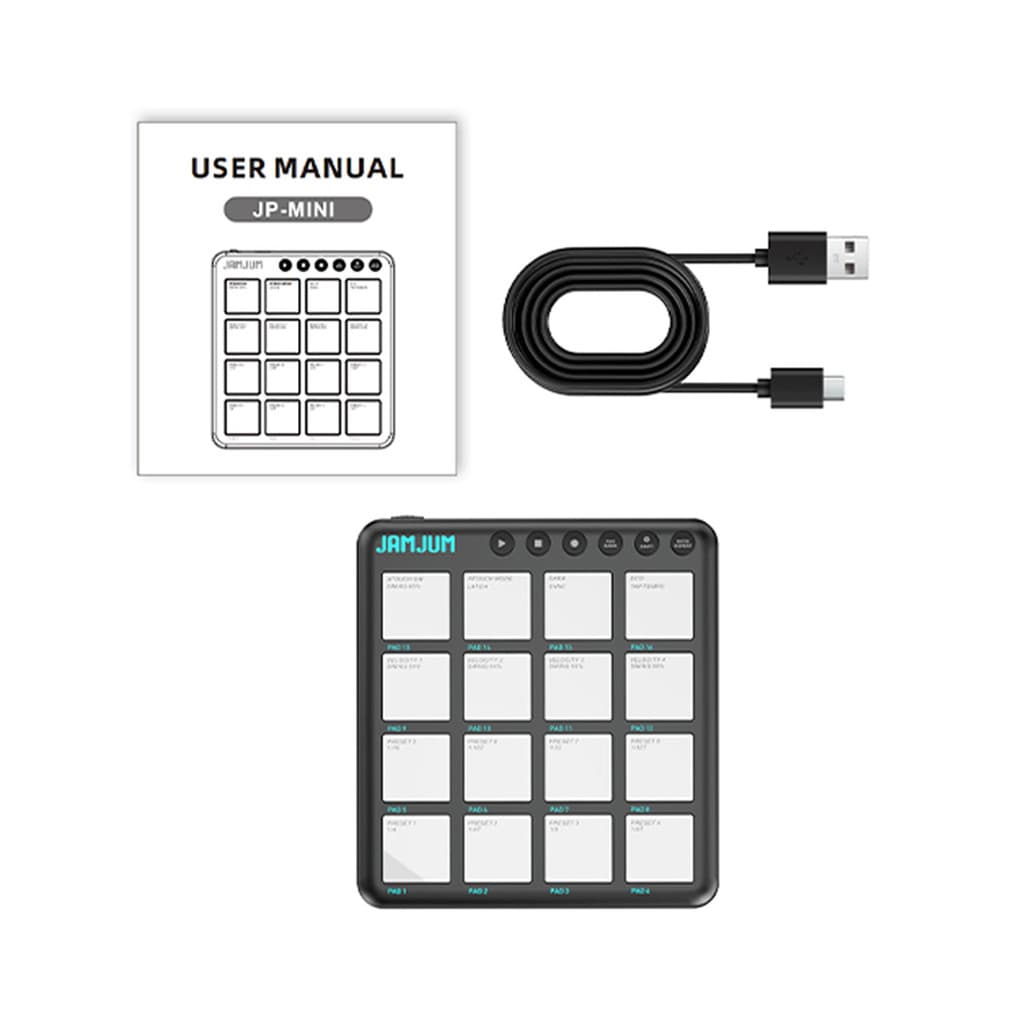 Controlador MIDI Almofada de percussão MIDI Sensor de força RGB de 16 teclas Bluetooth sem fio Bateria de 15 horas Arran