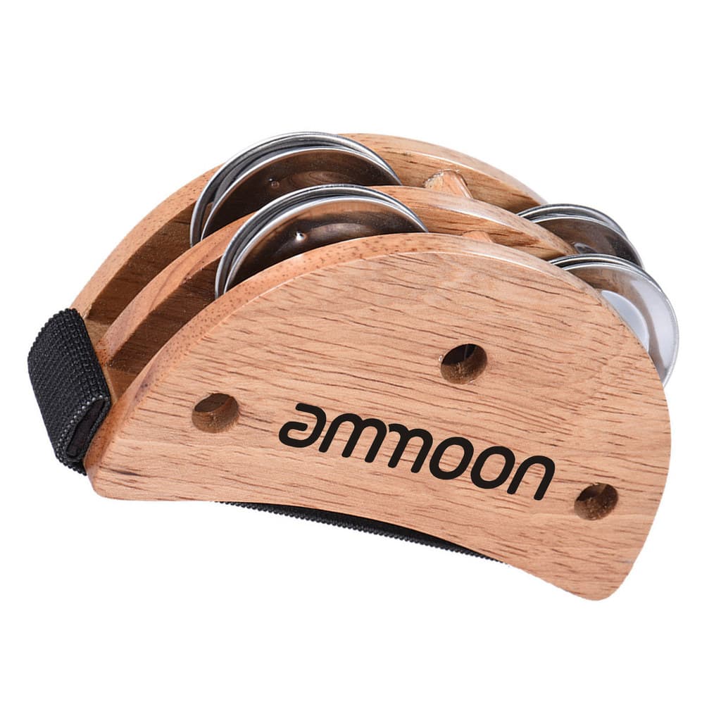 ammoon Elíptico Cajon Caixa Tambor Companheiro Acessório Pé Jingle Pandeiro Para Instrumentos De Percussão Mão Burlywood