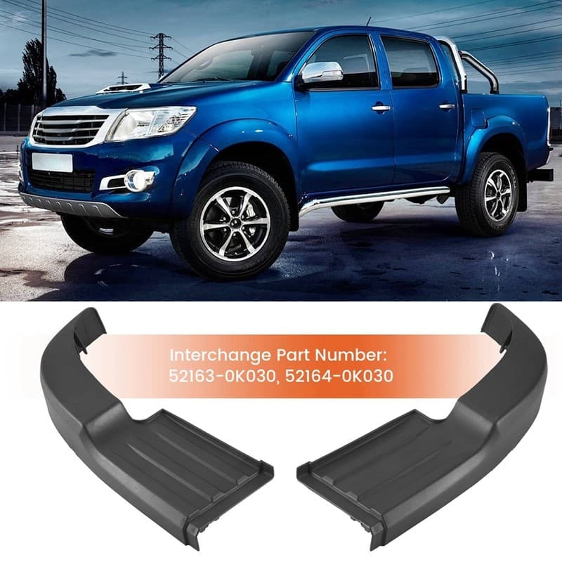 Placa De Degrau Do Para-Choque Traseiro Preta Toyota Hilux Revo Rocco 2015-2019