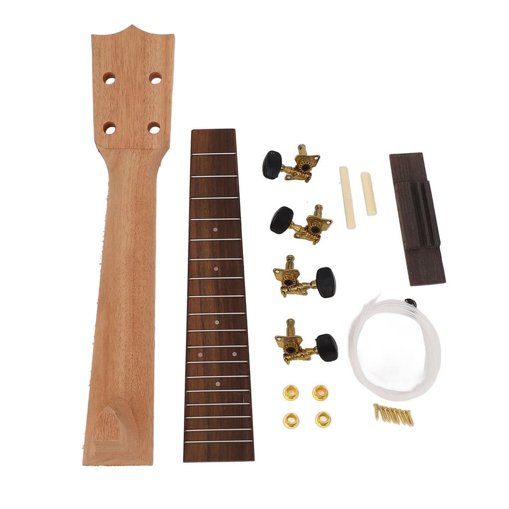 Kit De Substituição De Braço De Pescoço Para Ukulele , Botões De Corda , Ponte , Jacarandá , Conjunto De Escala 23 Poleg