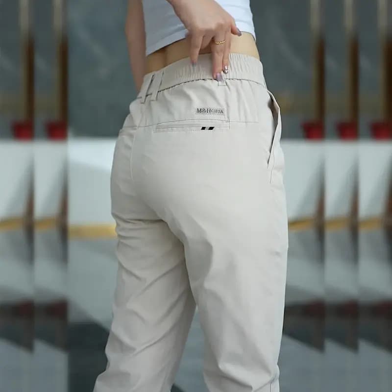 Calça Casual Cáqui Leve Masculina High-End Estilo Masculino De Negócios Drape Calças Retas Calças Compridas Masculinas