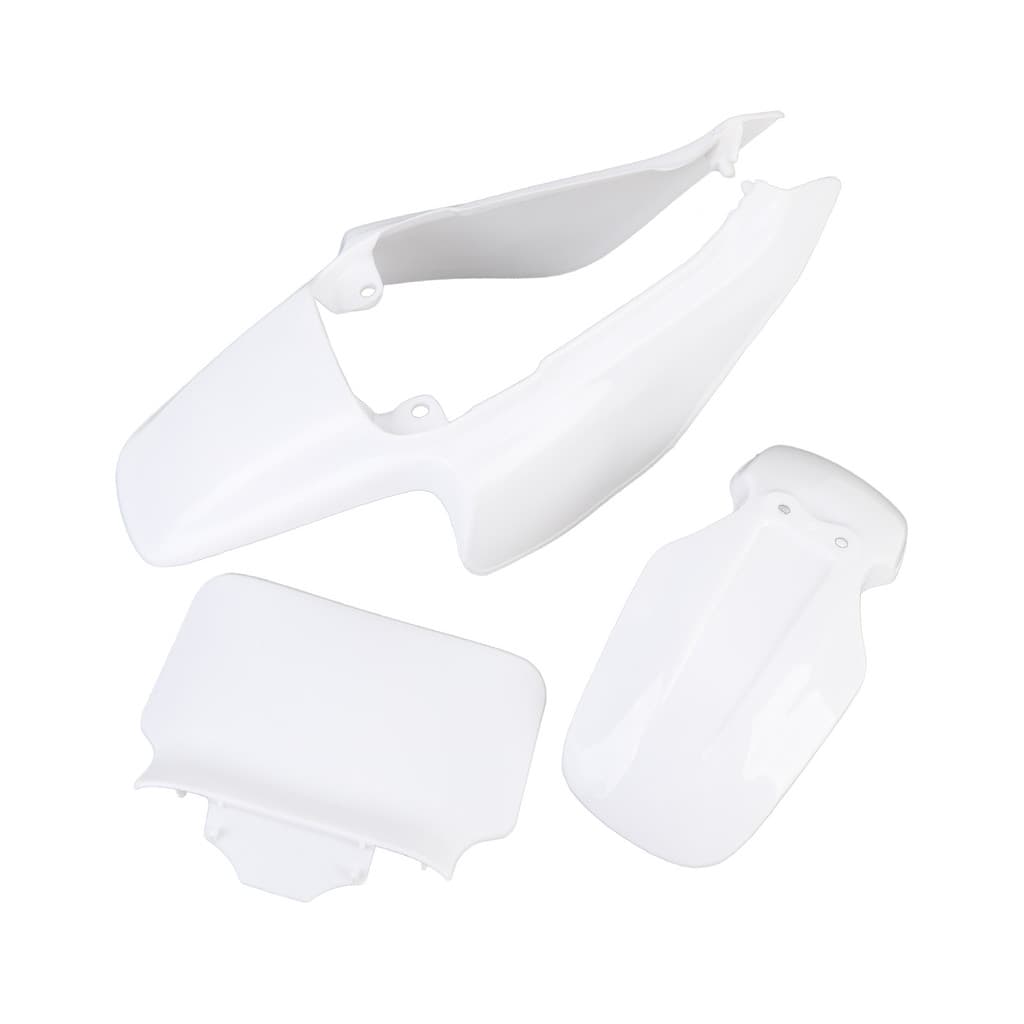 Cwdbr Kit De Carenagem De Guarda-Lamas De Plástico Branco Puro Placa De Identificação Frontal Painel De Corpo Trabalho P