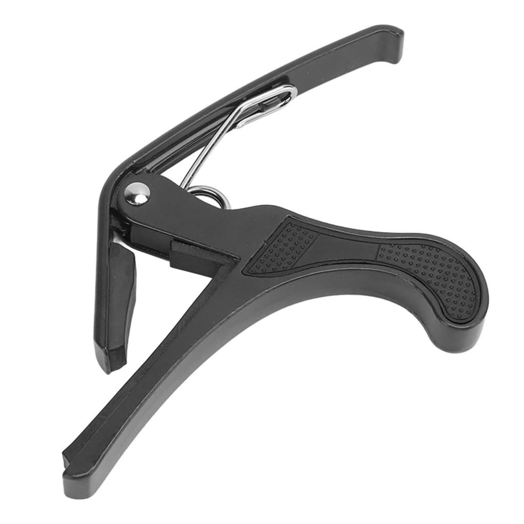 sicibr Guitar Capo Alloy Conjunto Elétrico De Liberação Rápida Com 2 Peças De Palhetas Para Banjo Bandolim Preto