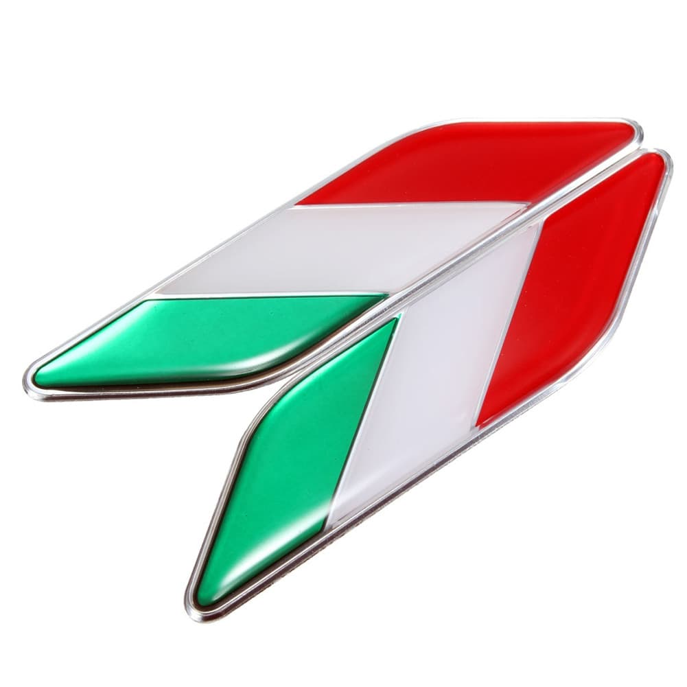 garonne 2 Unidades 3D Bandeira Italiana Adesivo De Carro Emblema À Prova D'água Decoração De Estilo