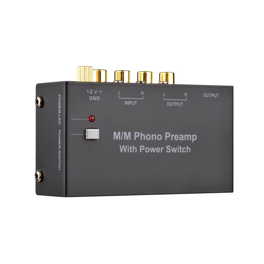 Pré-Amplificador Phono M/Com Interruptor De Alimentação Ultracompacto Plataforma Giratória Interface TRS De 1/4 De Poleg