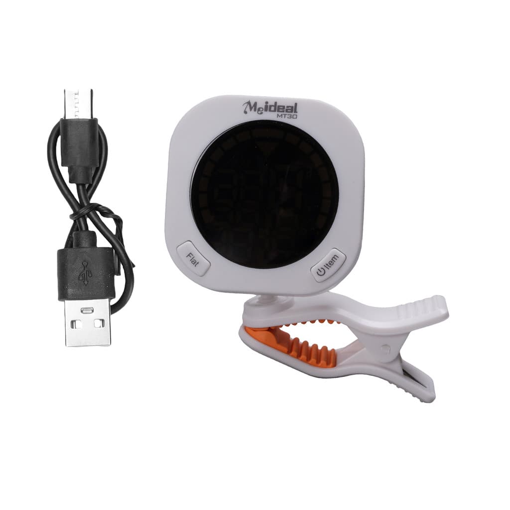 Afinador De Guitarra Clip On Para Baixo Cromático Violino Ukulele Portátil Com Tela Colorida Rotativa R