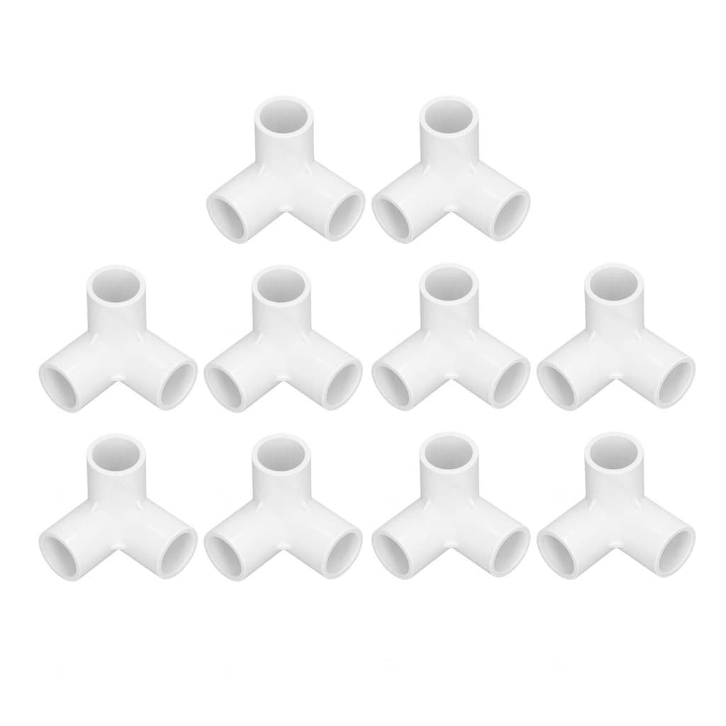 [PHO1] 10 Pcs Acessórios Para Tubos De 3 Vias PVC Plástico Ângulo Reto Conector De Canto Em T 20 Mm De Diâmetro Interno