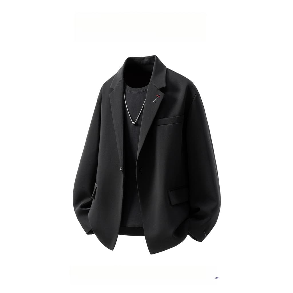 WASSUP PANDA High-End Casual Terno Masculino Primavera Outono Novo Estilo Retro Terno Moda Luz Estilo Maduro Jaqueta