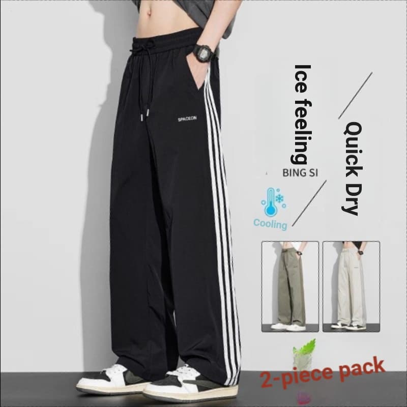Macacão de trabalho calças masculinas verão de secagem rápida solto Drape trabalho wear calças esportivas retas resisten