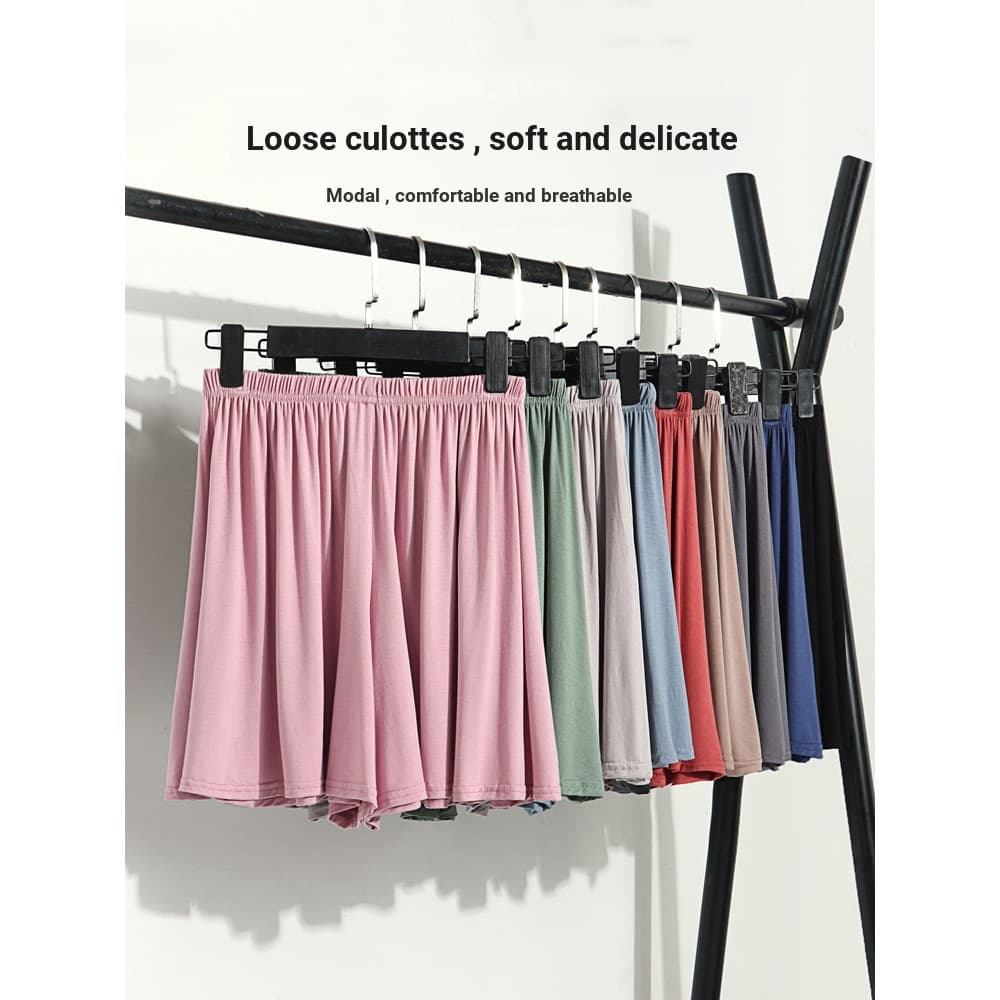Shorts soltos de verão femininos cintura alta perna larga calças casuais Culottes tamanho grande cintura elástica estilo