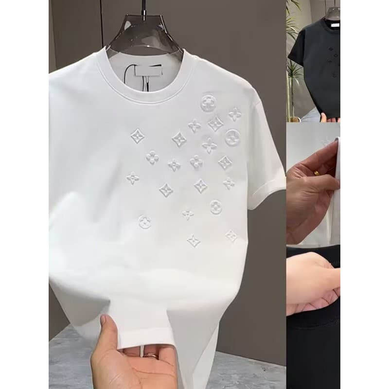 Comércio exterior última ordem masculino verão novo estilo Street Wear selo Casual de manga curta juventude moda em torn