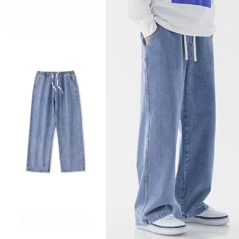Guangzhou Shintang Jeans masculino solto perna larga reta calças compridas primavera outono ins na moda meninos bonito c
