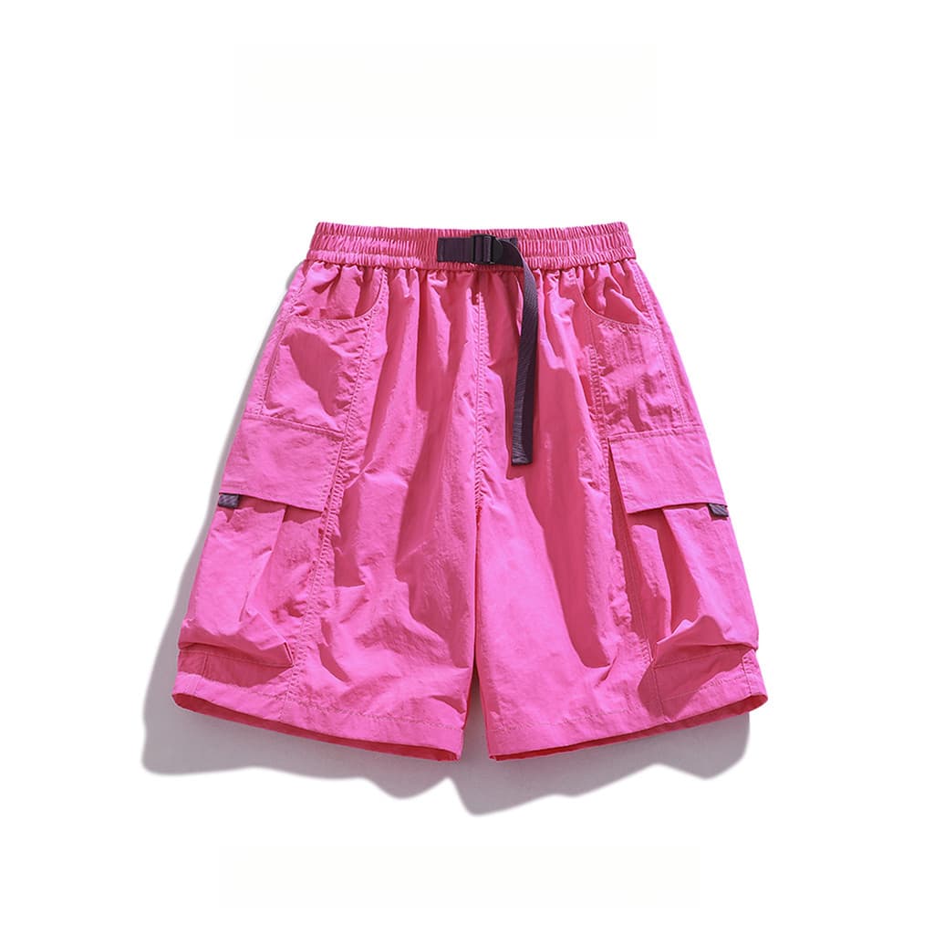 WASSUP PANDA Dopamina Macacão Funcional de Secagem Rápida Shorts Masculino Verão Solto Perna Larga Casal de Cinco Pontos