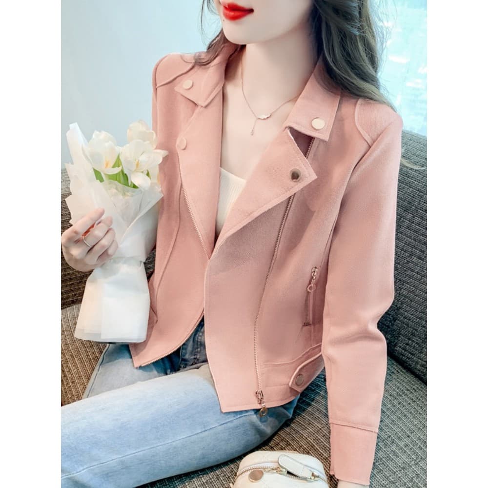 Xiaoxiang estilo jaqueta curta feminina 2026 primavera outono novo estilo elegante lapela terno moda exterior Wear manga