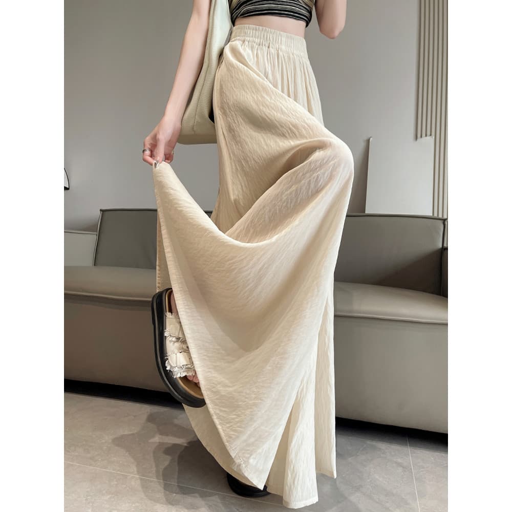 Damasco algodão linho Yamamoto Hakama feminino primavera verão High-End Chiffon a linha saia Guangzhou 13 linhas estilo
