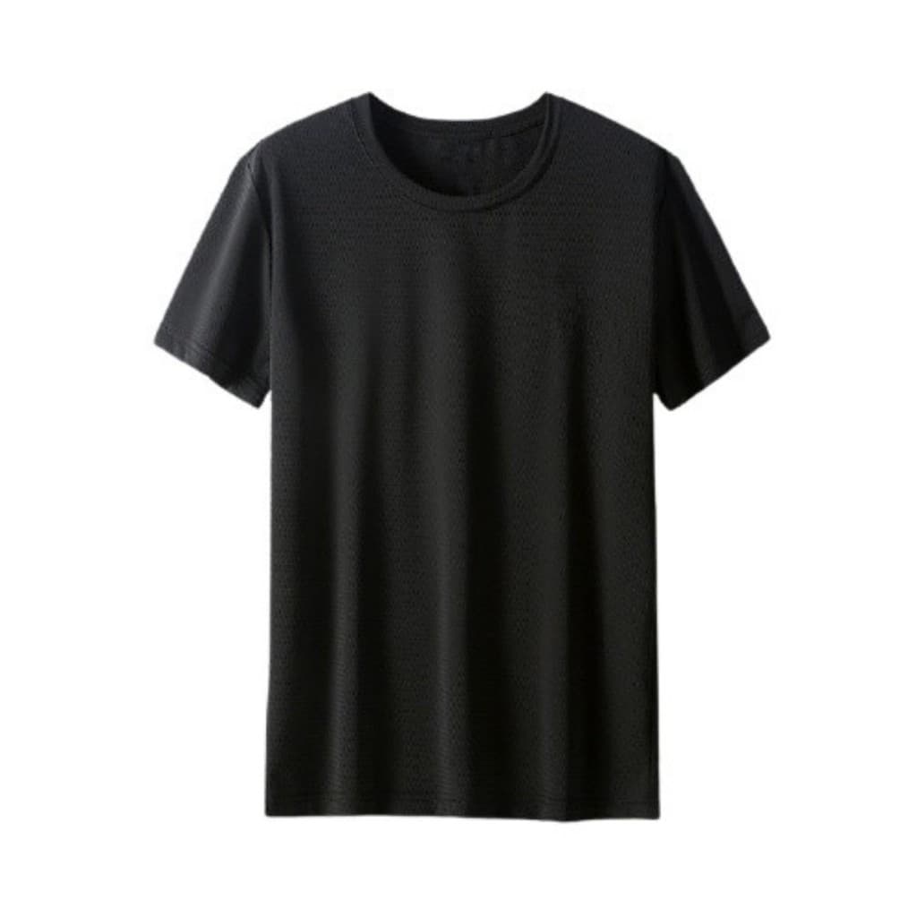 Camiseta masculina de manga curta de seda gelo verão malha superior respirável solto tamanho grande roupas esportivas ma