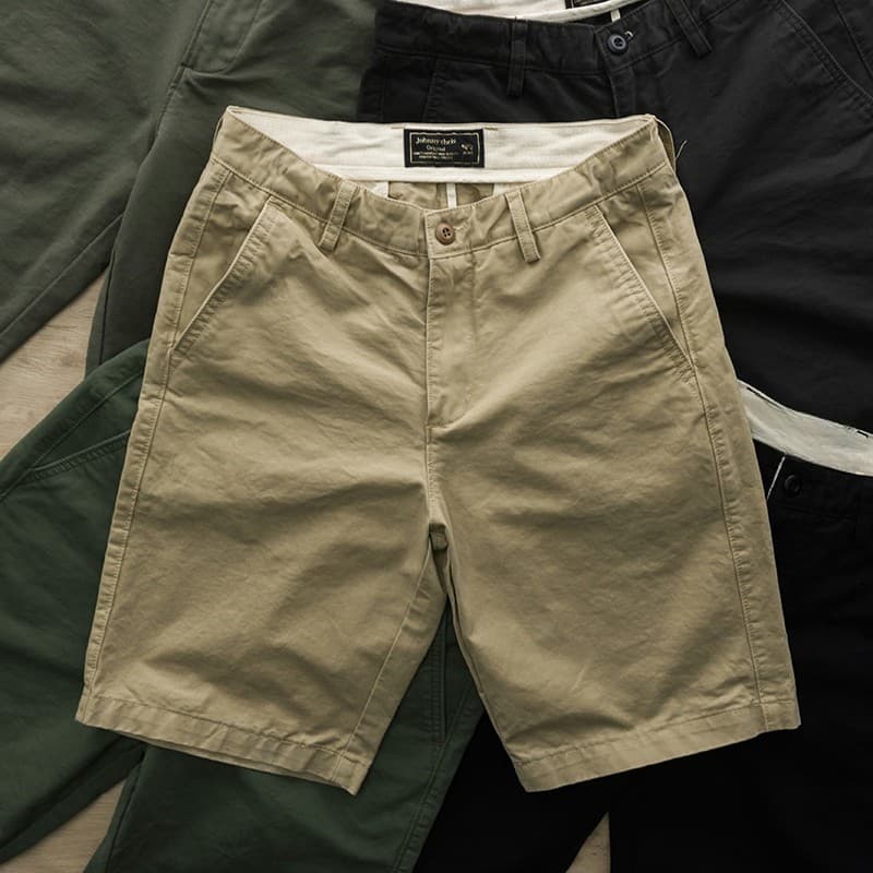 2023 novo estilo calças casuais estilo calças cortadas masculino na moda macacão Shorts verão fino solto respirável cor