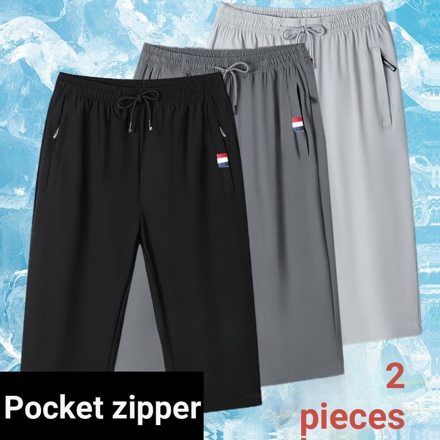Shorts masculinos verão estilo fino seda gelo Casual calças cortadas calças de ar condicionado calças respiráveis de sec