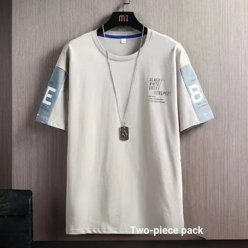 Roupas de manga curta de algodão puro Yuan barato masculino resistente à sujeira camiseta de trabalho até camisa resiste
