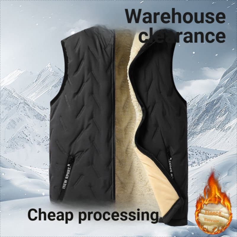 Colete masculino outono inverno novo estilo quente cordeiro velo colete velo engrossado colete masculino jaqueta jovem d