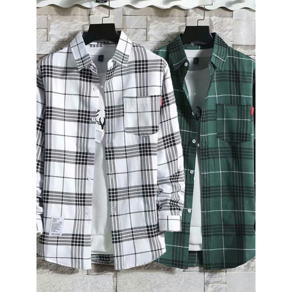 Camisa xadrez de manga comprida masculina 2024 novo estilo verão fino camisa de seda gelo roupas versão coreana na moda