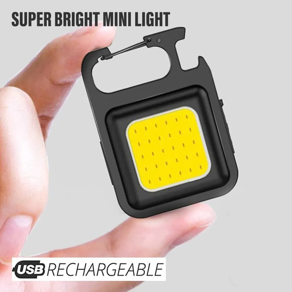 Lanterna De Chaveiro COB Mini Luz EDC De 4 Modos , À Prova D'água Para Acampamento , Pesca , Emergência