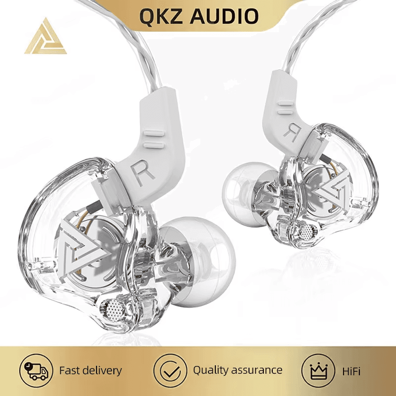 QKZ AK6 Fones De Ouvido Com Fio Fone Intra-Auricular Atualizado Monitor De Palco Dinâmico Microfone Baixo Ergonômicos Ex