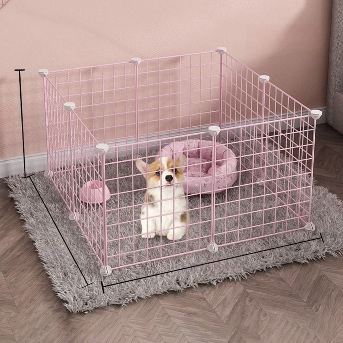 Gabinete Interno Do Ferro Portão Isolamento Da Cerca Animal De Estimação Livremente Combinado Para Cães E Gatos Pequenos