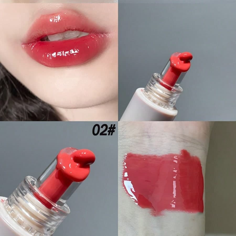 HERORANGE Crystal Gel Lip Gloss Hidratante Brilhante Bálsamo Labial Lábios Rechonchudos