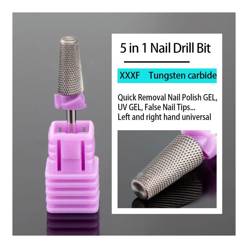 Broca De Unha De Carboneto De Tungstênio 5 Em 1 , Equipamento Para Arte Unhas , Moinhos Giratórios , Acessório De Cortad