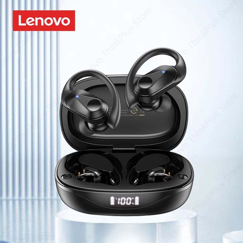 Lenovo LP75 Preto Fones De Ouvido Bluetooth De Alta Qualidade TWS Fidelidade Som Estéreo Com Cancelamento De Ruído Para