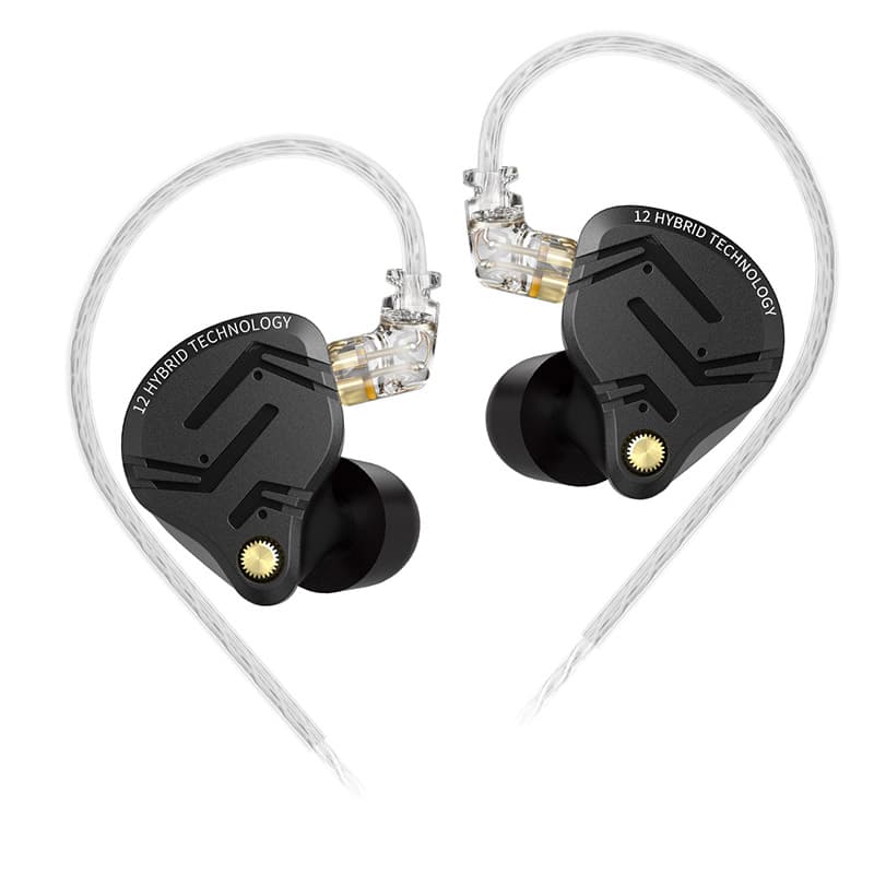 KZ ZS12 PRO X Fones De Ouvido Intra-Auriculares Monitor IEM 1d + 5BA Híbrido Com Fio Para Jogos Música Corrida Cabo De 2