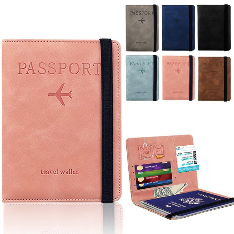 Porta-Passaporte Com Bloqueio RFID-Carteira De Viagem Segura Para Cartões E Documentos