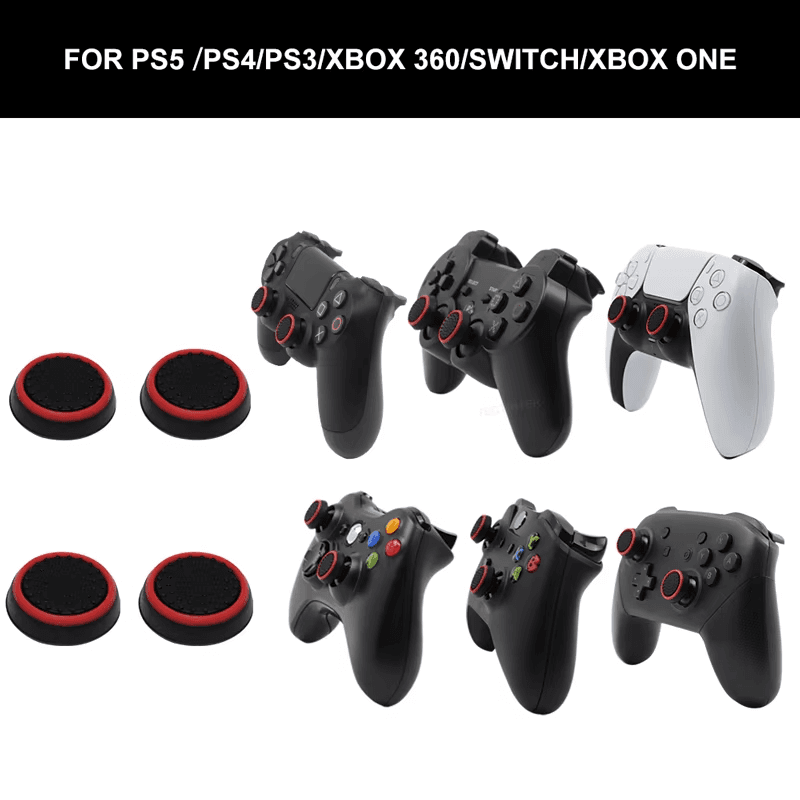 4 Unidades De Tampas De Polegar Esqueleto Para Xbox One/PS5/PS3/PS4/Switch pro Controlador Analógico De Silicone