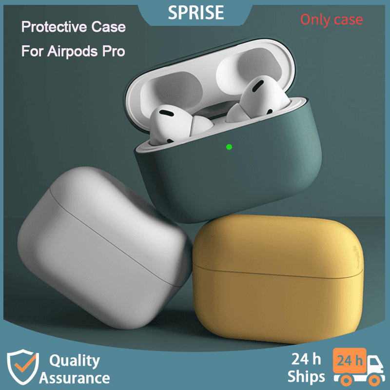 Capa de Silicone Líquido SPRISE para AirPods Pro com Chaveiro