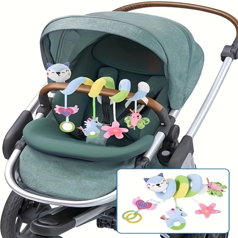Pelúcia de raposa para recém-nascidos, móbile de cama educativo para berço, ideal para meninos e meninas.