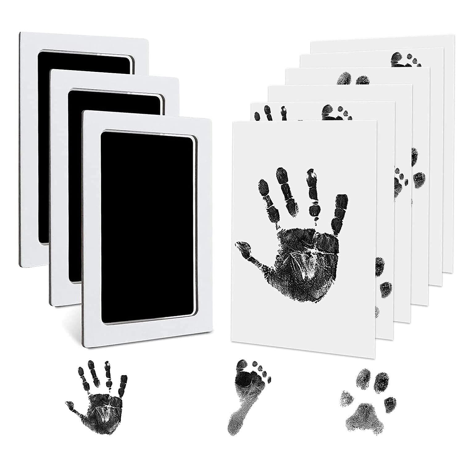 Novo Kit de Impressão de Patas e Mãos para Cães e Gatos, Almofada de Tinta para Impressões de Mãos e Pés de Bebê, Kit de