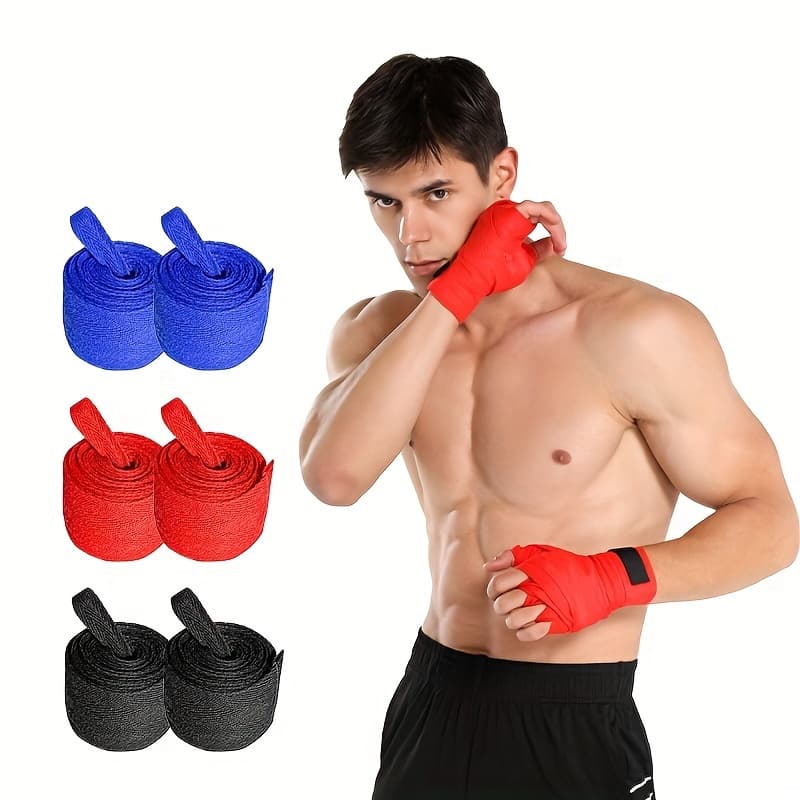 1 Unidade De Envoltórios De Mão Com Absorção De Choque Para Karatê, Sanda Boxe E Fitness-Proteja Suas Mãos O D