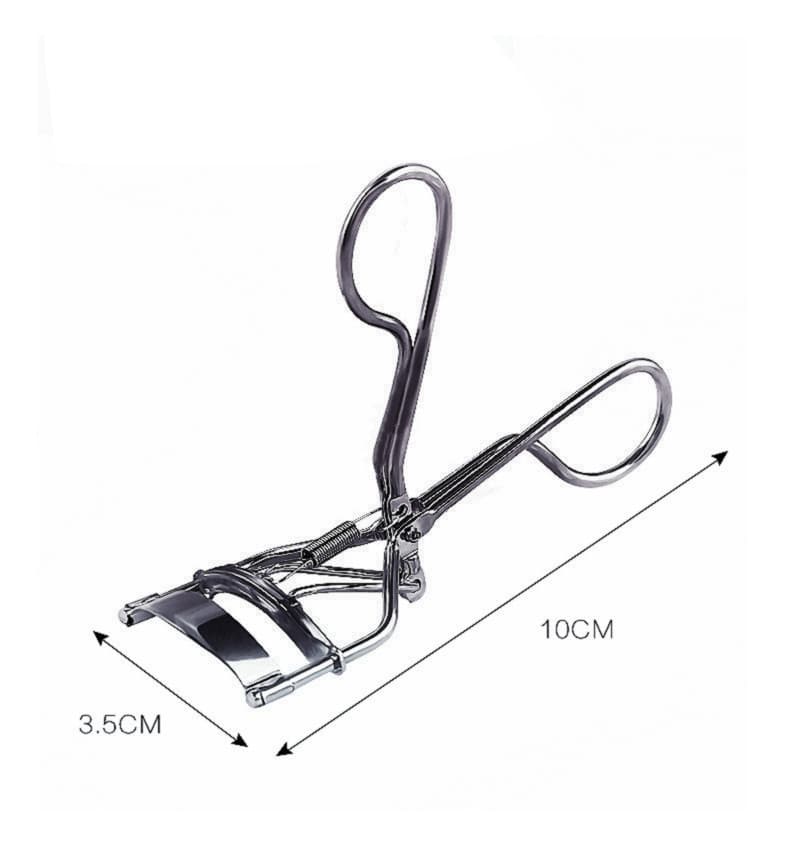 Curlador de cílios de aço inoxidável durável com faixa de silicone para iniciantes - Ferramenta de maquiagem eficaz para