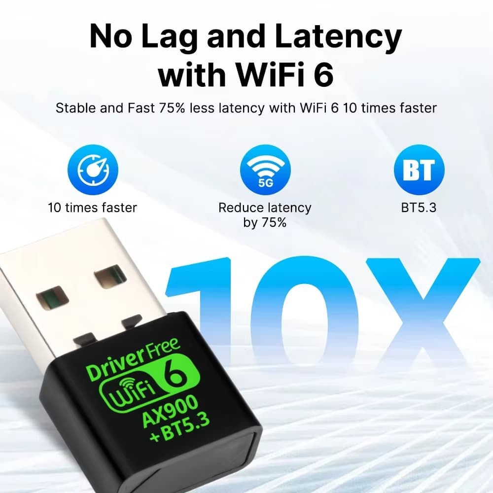 Adaptador USB WiFi 5 2 em 1, Cartão de Rede Sem Fio 600Mbps, Adaptador Bluetooth, Receptor 2.4/5Ghz para PC.