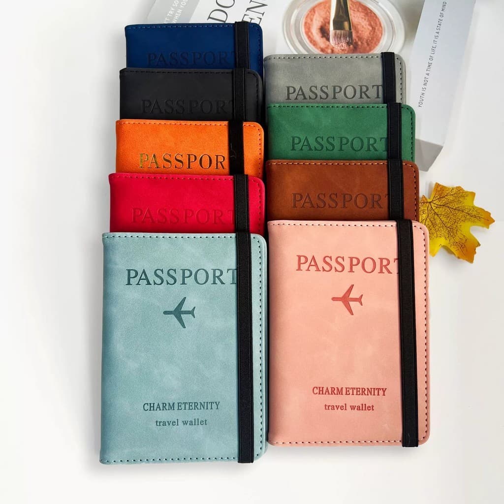 Pacote de Passaporte, Porta-Ingressos, Capa de Passaporte de PU, Proteção de Capa de Passaporte de Viagem