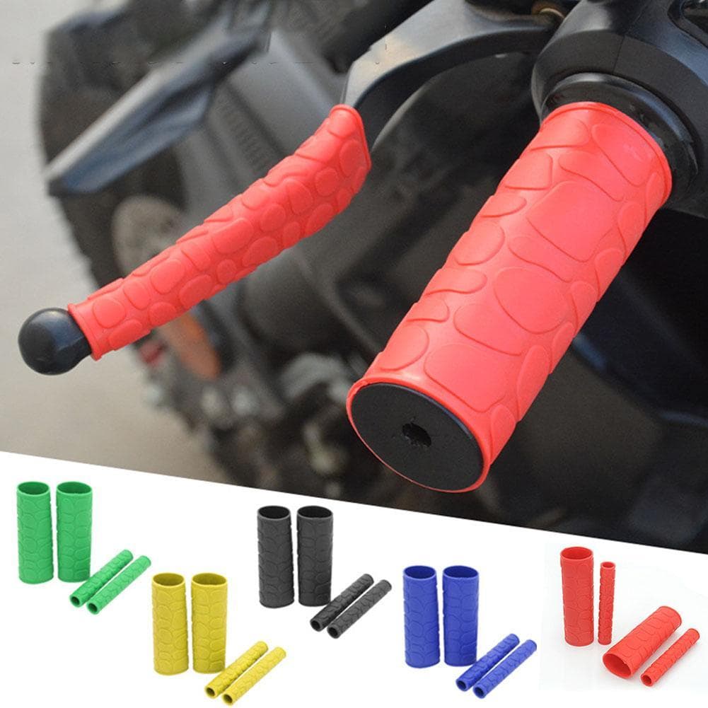 4 peças Luvas de Borracha Antiderrapante para Guidão de Moto Universal Térmicamente Redutíveis Capa de Proteção para