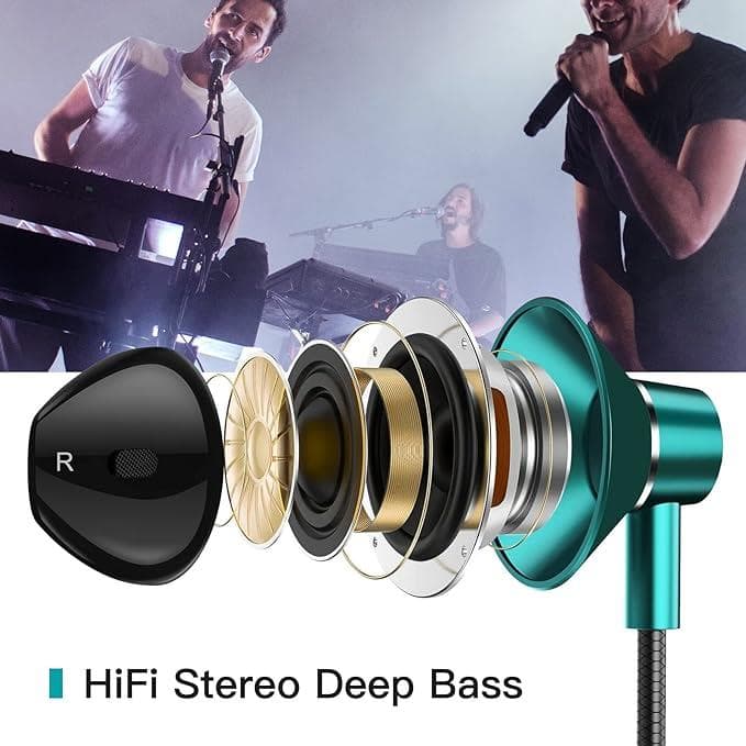 Newmsnr Fones de Ouvido com Fio New Newmsnr Tipo C/3,5 mm Fone Intra-Auricular para Jogos Fone de Ouvido com Qualidade