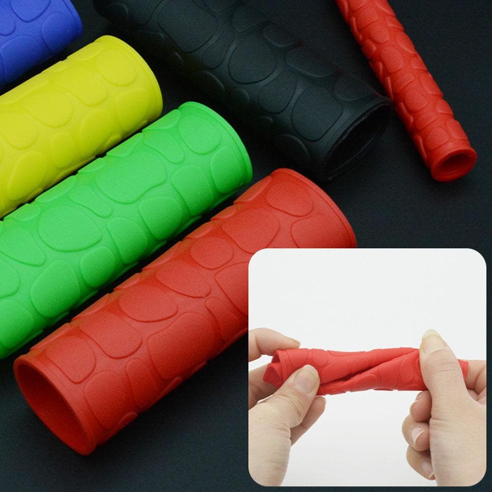 4 Pçs Antiderrapante Luva De Aperto De Borracha Da Motocicleta Lidar Com Capa Universal Calor Encolhível Manga Guiador C