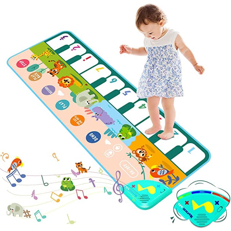 Tapete Musical para Bebê com Teclado de Piano, Instrumentos Musicais e Vozes de Animais