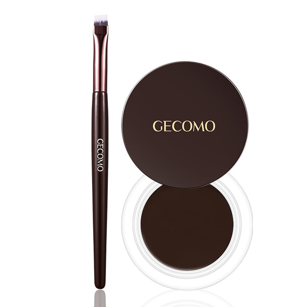 GECOMO Delineador em Gel à Prova d'Água, Fórmula Matte de Longa Duração com Secagem Rápida.