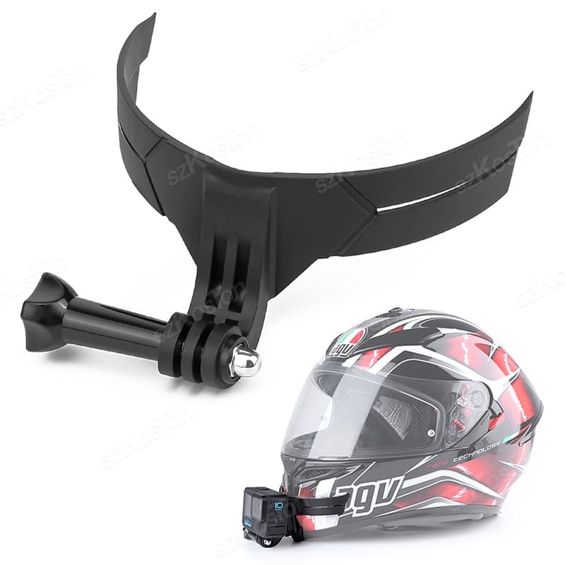 [ESTOQUE PRONTO] Suporte de queixo para capacete de moto, adesivo ajustável para GoPro Hero 11/10/9/8 e câmeras de ação