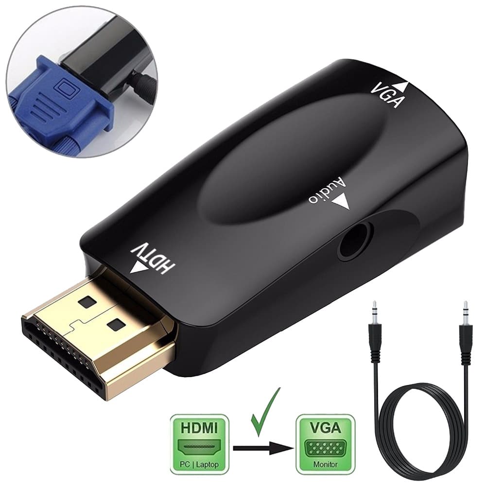 Adaptador HDMI 1080P para VGA Digital para Conversor de Vídeo Analógico para Xbox360 PC Laptop TV Box Projetor Aitemi